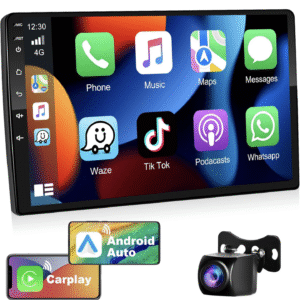 10.1 Inch Android car stereo built-in smooth Android system, 4-core processor, 2GB RAM + 32G ROM