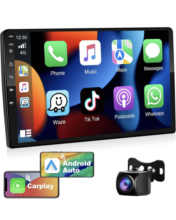 10.1 Inch Android car stereo built-in smooth Android system, 4-core processor, 2GB RAM + 32G ROM