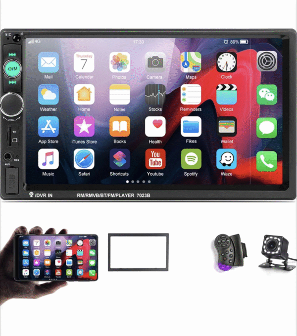 Double Din Bluetooth Stereo With Phone Mirroring